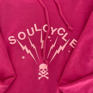 Pink SoulCycle hoodie